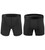 Men's Black High Performance 5-inch Inseam Unpadded Athletic Boxer Briefs Front and Back View