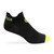 Black and Safety Yellow Lightweight Performance Blend Athletic Ankle Socks Side View