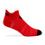 Red Lightweight Performance Blend Athletic Ankle Socks Side View