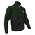Men's Green and Black PolarTec Recycled Brush Fleece Zip-Up Jacket Off Front View
