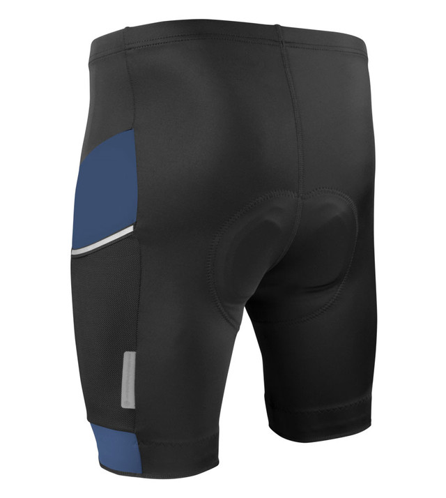 Double-D Men's Cycling Shorts, 3D Padded Bike Shorts, Two Pocket