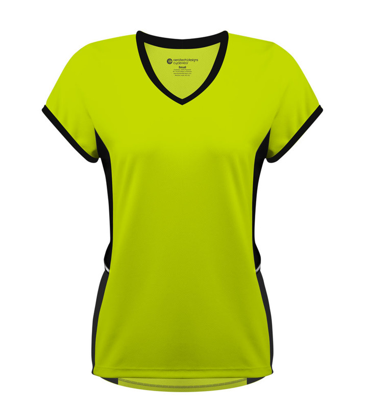 Womens Luna Recumbent Athletic Tee with pockets Made in USA