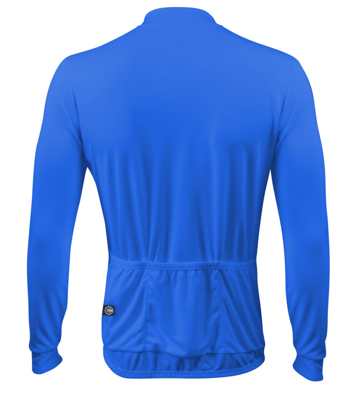 Solid Color Long Sleeve Cycling Jersey, Made in USA