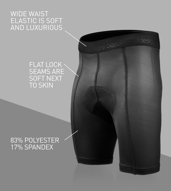 Men's Gel padded cycling underliner bicycling underwear.