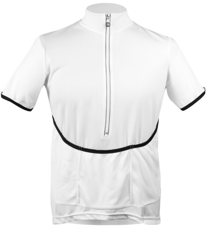 Short Sleeve Solid Color Recumbent Cycling Jerseys with Front Pockets