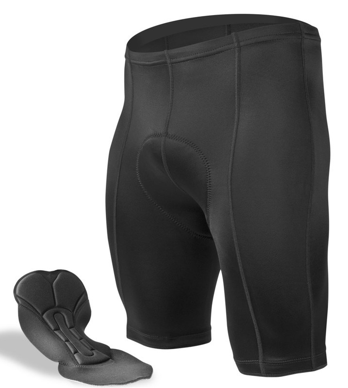 Tall Man's Black Cycling Short -11 inch Inseam Extra Long bike Shorts