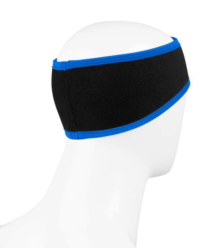 Mens Womens BLACK or BLUE Ski Headband Fleece Suprafleece Ear Warmer