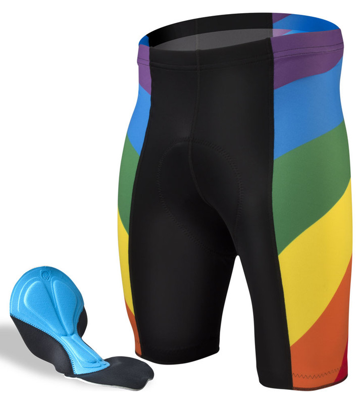 rainbow bike shorts