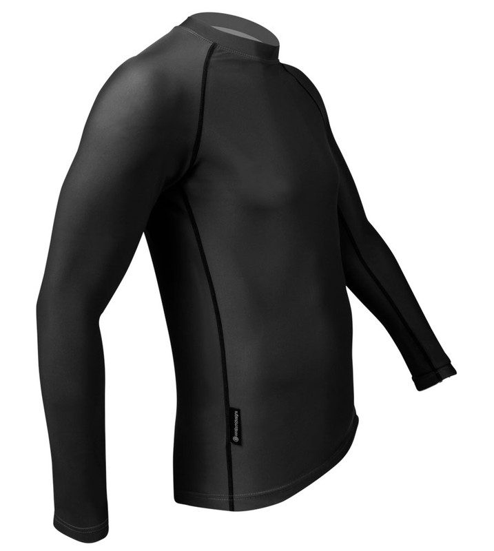 Long Sleeve Spandex Compression Base Layer in Black, Gray, and White