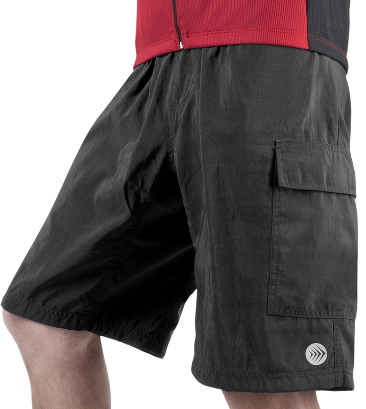 Men's Baggy Cargo Loose Fit Mountain MTB Shorts with Padded Liner