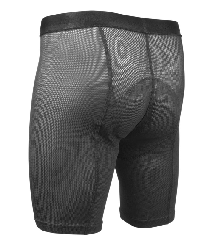 Bike Underwear for Big Men Black Padded Liner by Aero Tech Designs