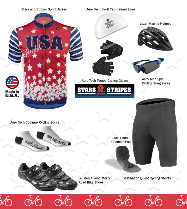 stars and stripes cycling jersey