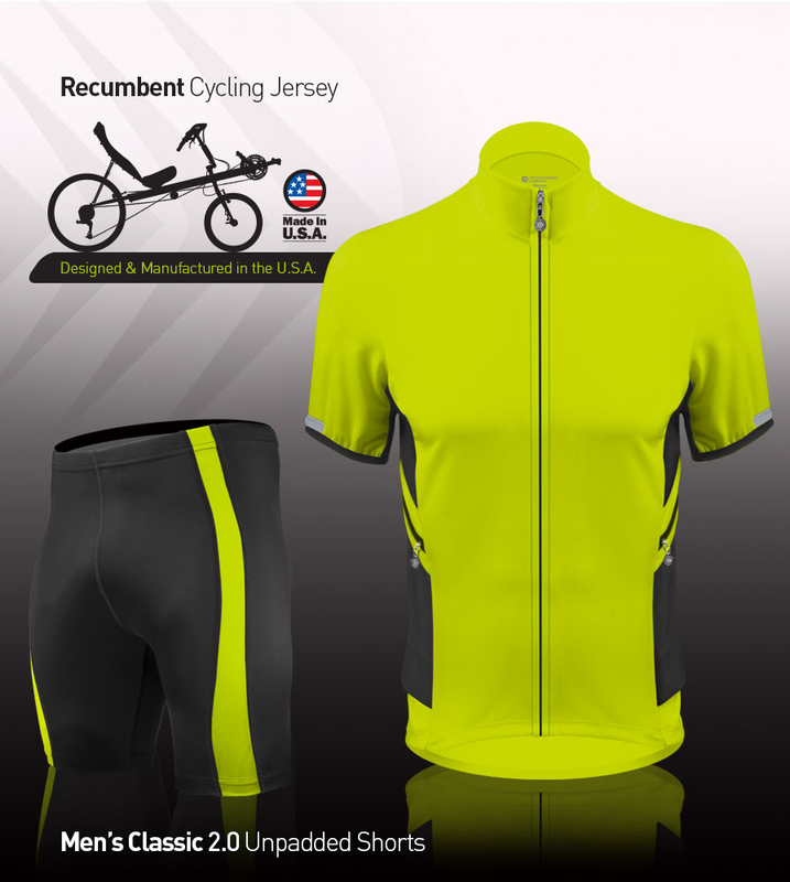Elite Recumbent Cycling Jersey with Full Zipper and Side Pockets