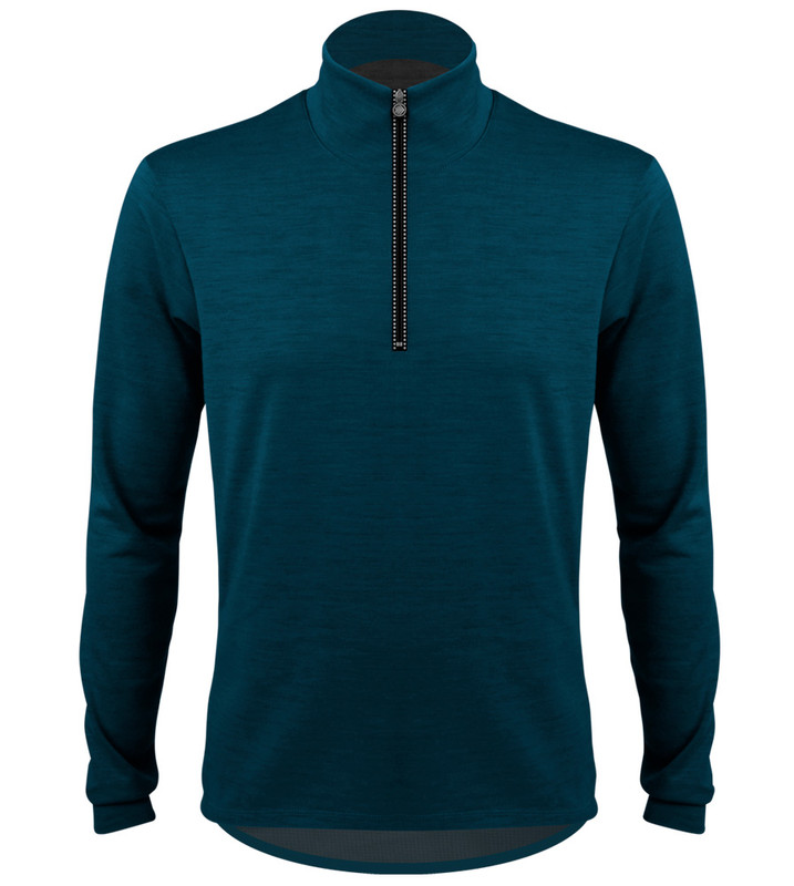 Men's Long Sleeve Merino Wool Pullover with zippered pockets