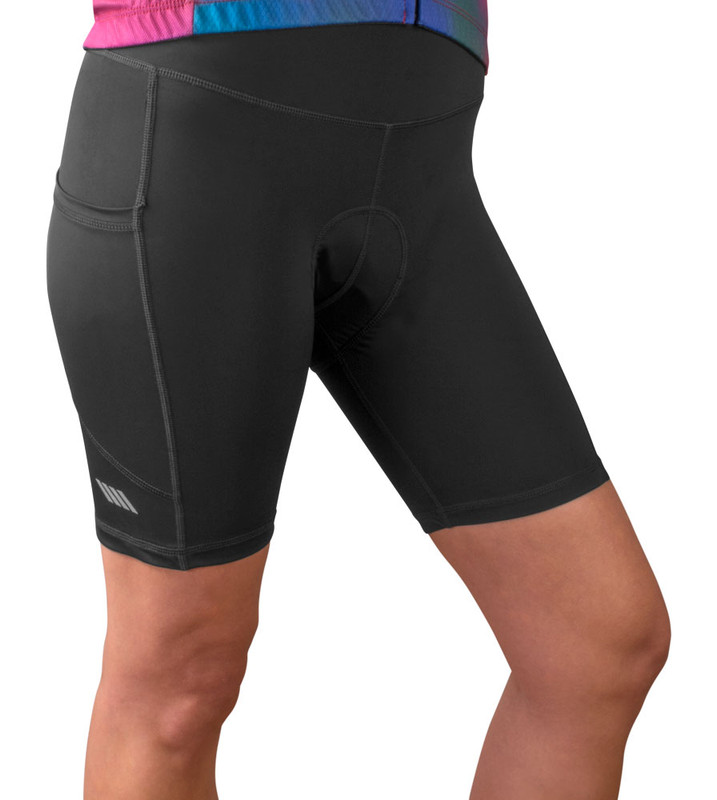 Women's 3D Gel Padded Cycling Shorts with Soft Wide Waist Band and Pockets