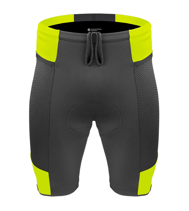 aero tech men's gel padded touring shorts w innovative mesh pockets