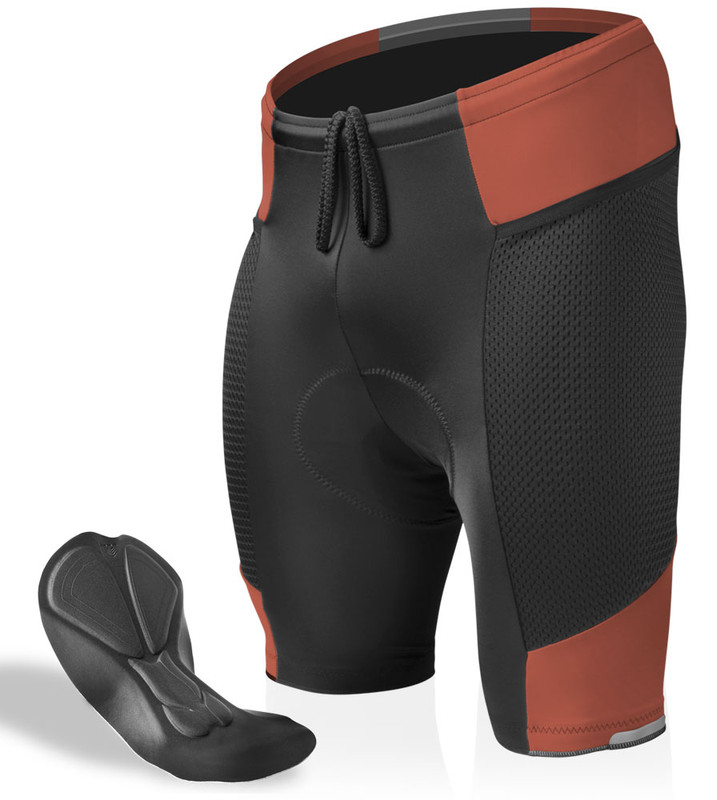 Men's Gel Touring Padded Bike Shorts | Innovative Mesh Pockets | Made in USA