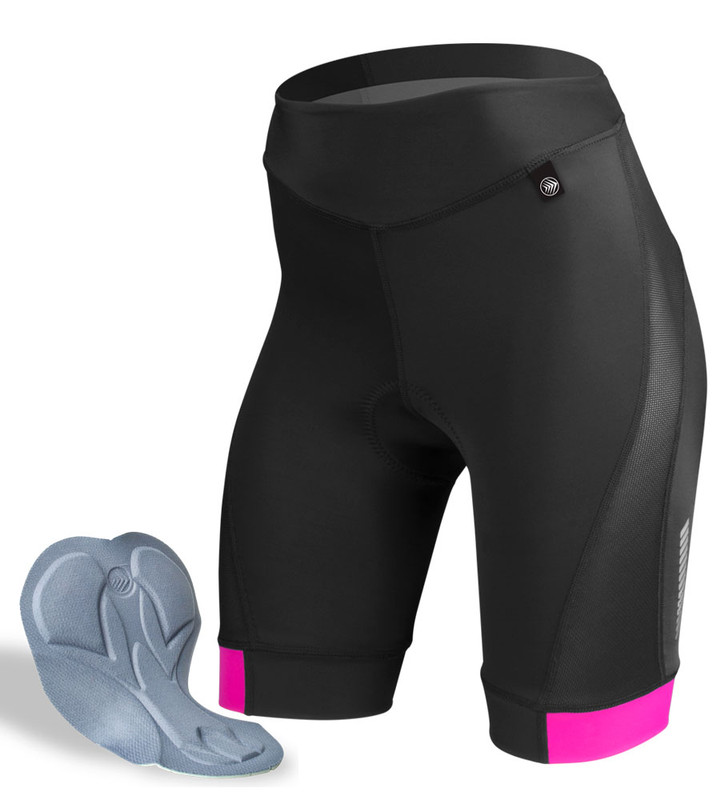 Women's Elite Long Distance Padded Bike Shorts with Reflective Trim