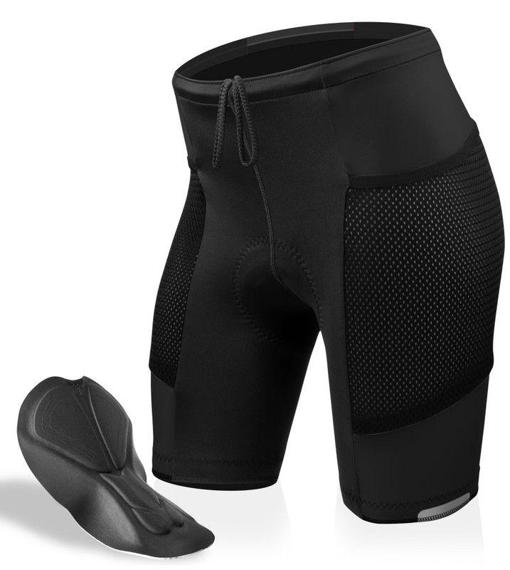 RiToEasysports Women Cycling Underwear, Quick Dry Breathable Women Bicycle  Briefs Shock Absorption 3D Padded Bike Shorts Underwear Black