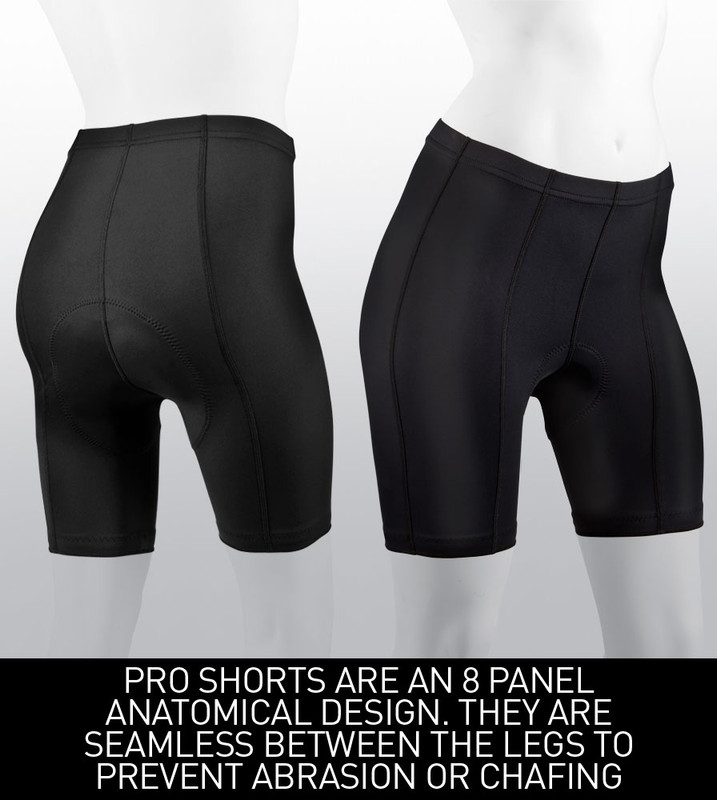 Women's Pro cycling short, Anti-Cafe Pad