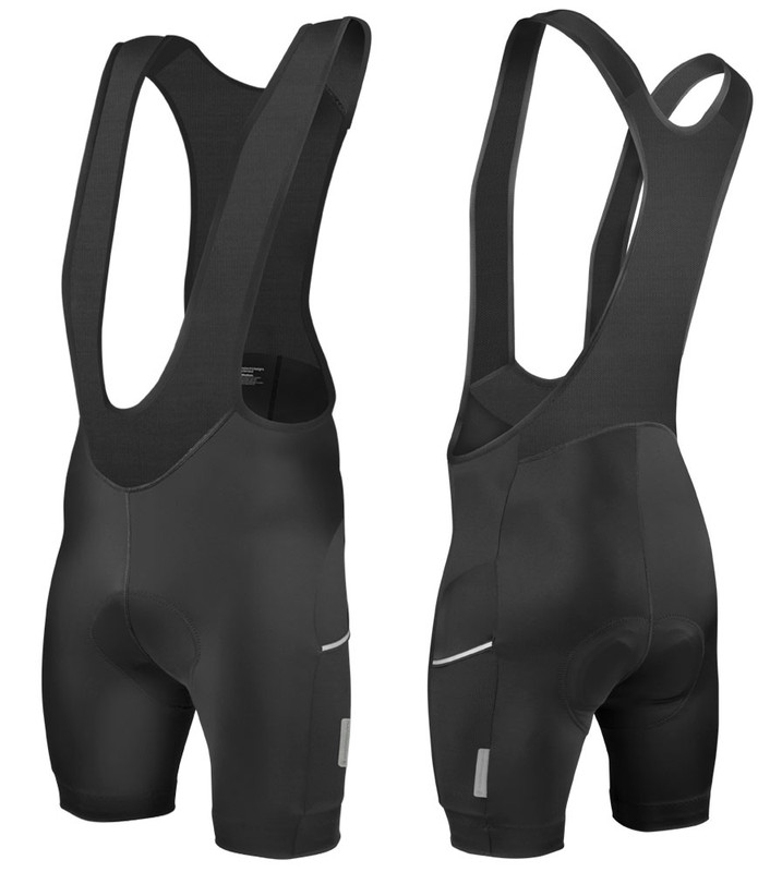 Men's Compression Cycling Bibs, Black Long-Distnace Bibs