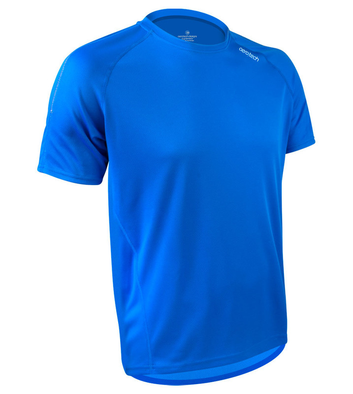 Men's Tech Performance Cycling Tee Shirt with Pocket and Reflective Trim