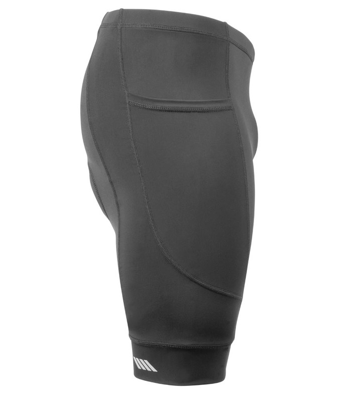Men's 3D Gel Chamois Padded Black Bike Shorts with Side Pockets
