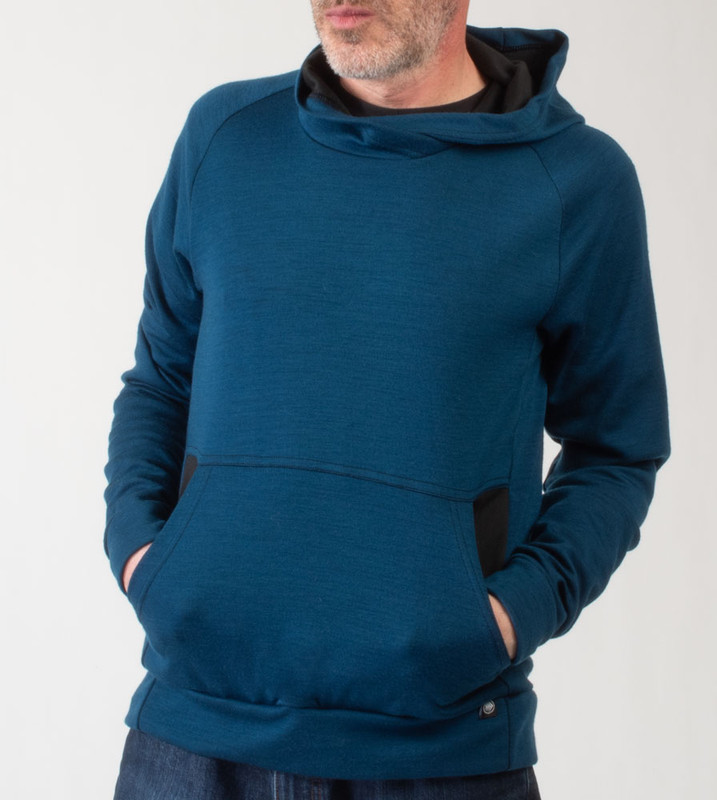Merino Wool Hoodie  High Performance Athletic Hooded Sweatshirt