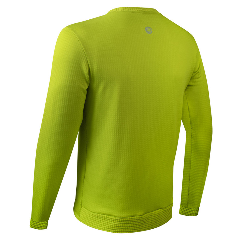 Men's PolarTec Power Grid Green Apple Long Sleeve Pullover