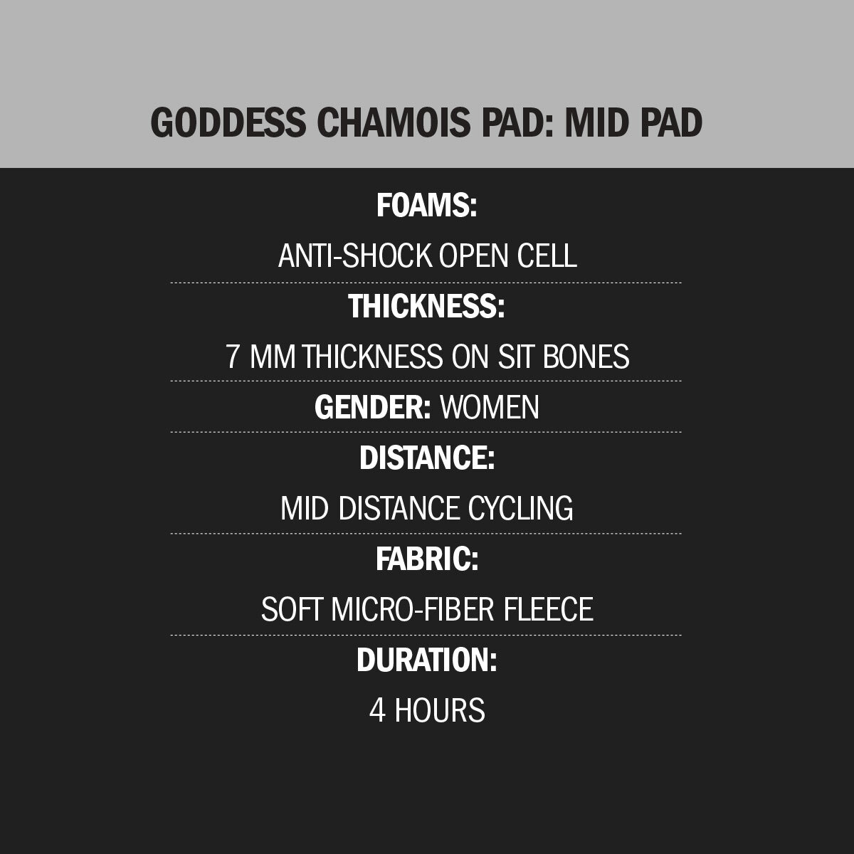 Goddess chamois features