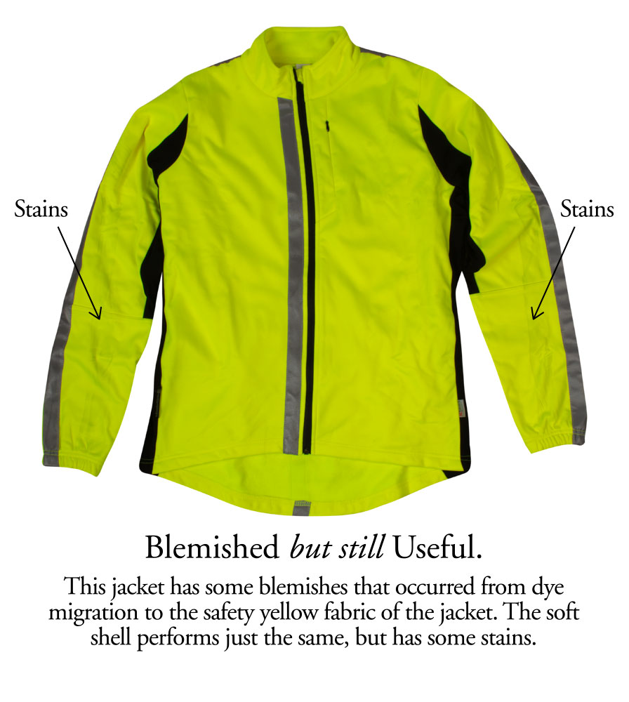 Men's 3M Soft Shell Reflective Cycling Jacket Blemish Information