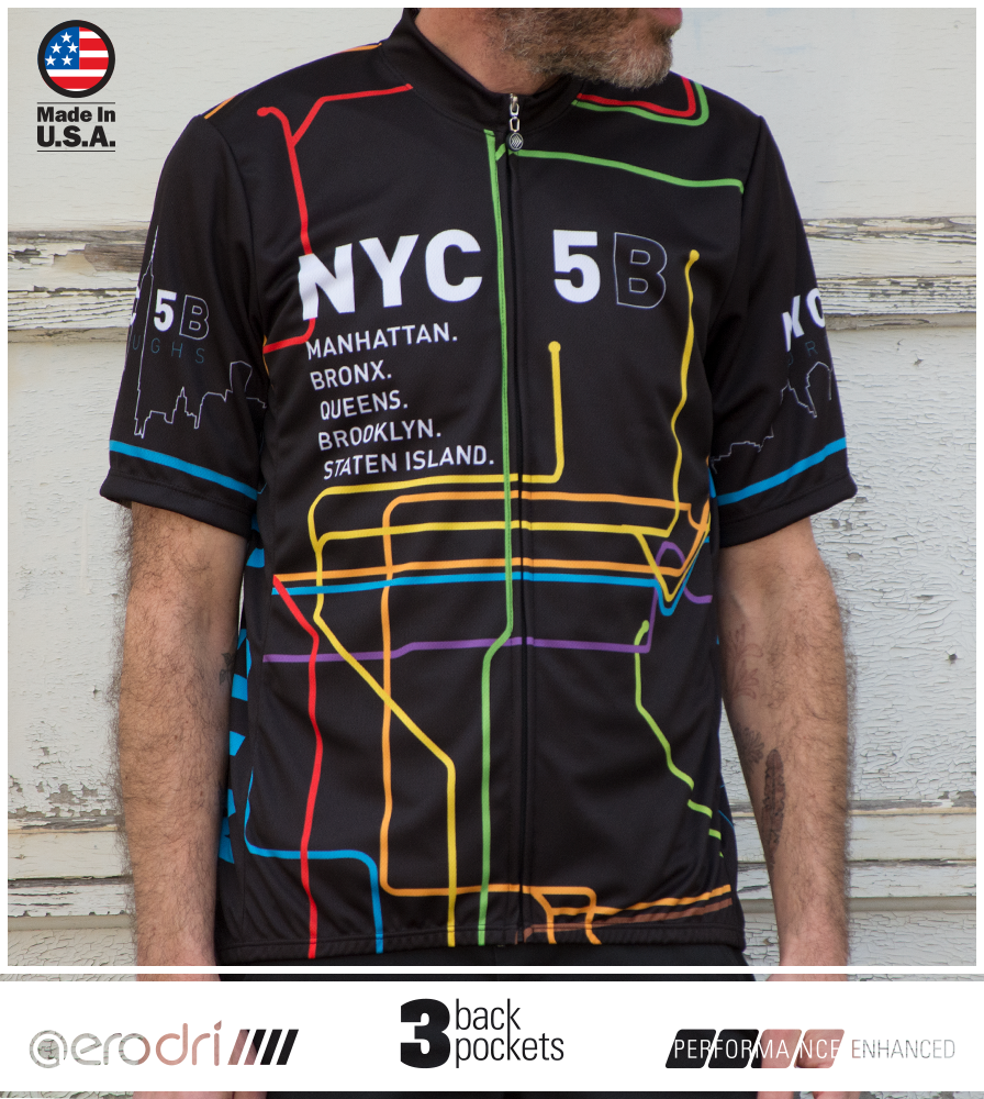 Men's New York 5Boro Bike Jersey Front