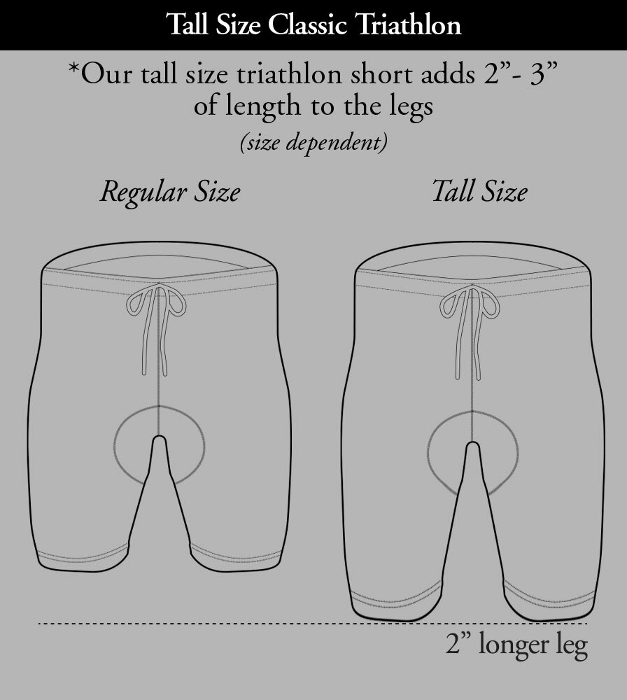 Triathlon Shorts Tall Inseam Fit Options