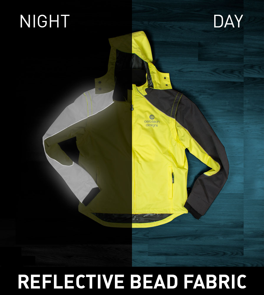 AeroReflective Cycling Jacket Reflective Bead Fabric