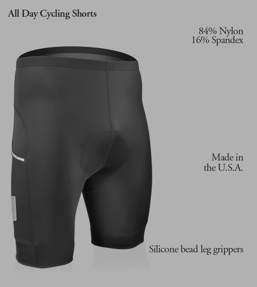 Mens Calf Length Gel Padded Cycling Pants – All Year Cycling Gear