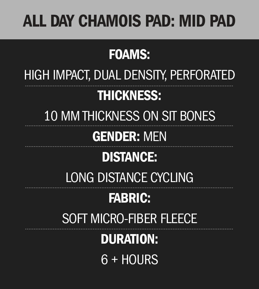 All Day Chamois Pad Features