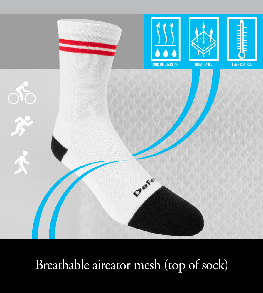 Classic Kruzer Thick Padding Athletic Socks Breathable Top Mesh