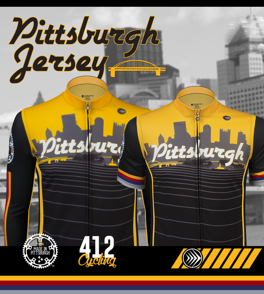 Men's Pittsburgh Long and Short Sleeve Bike Jersey