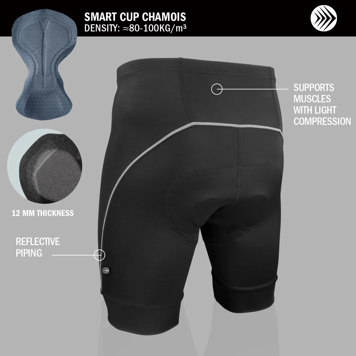 Big man's Clydesdale bike short features back