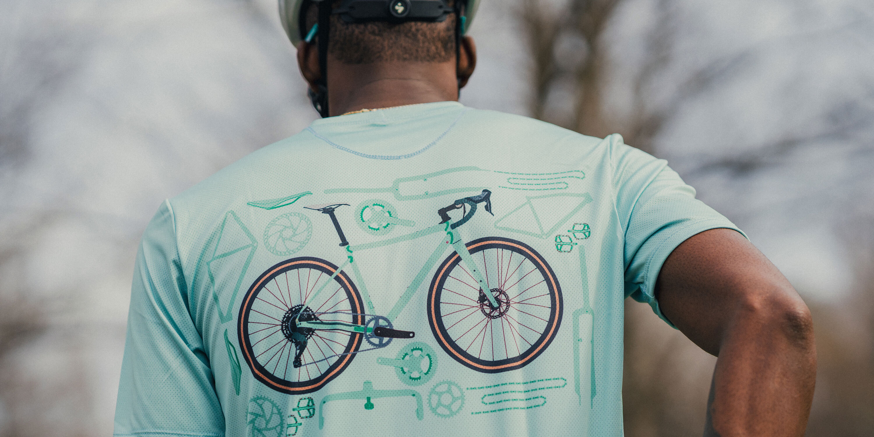 Partform All Day Cargo Riding Shirt on a model