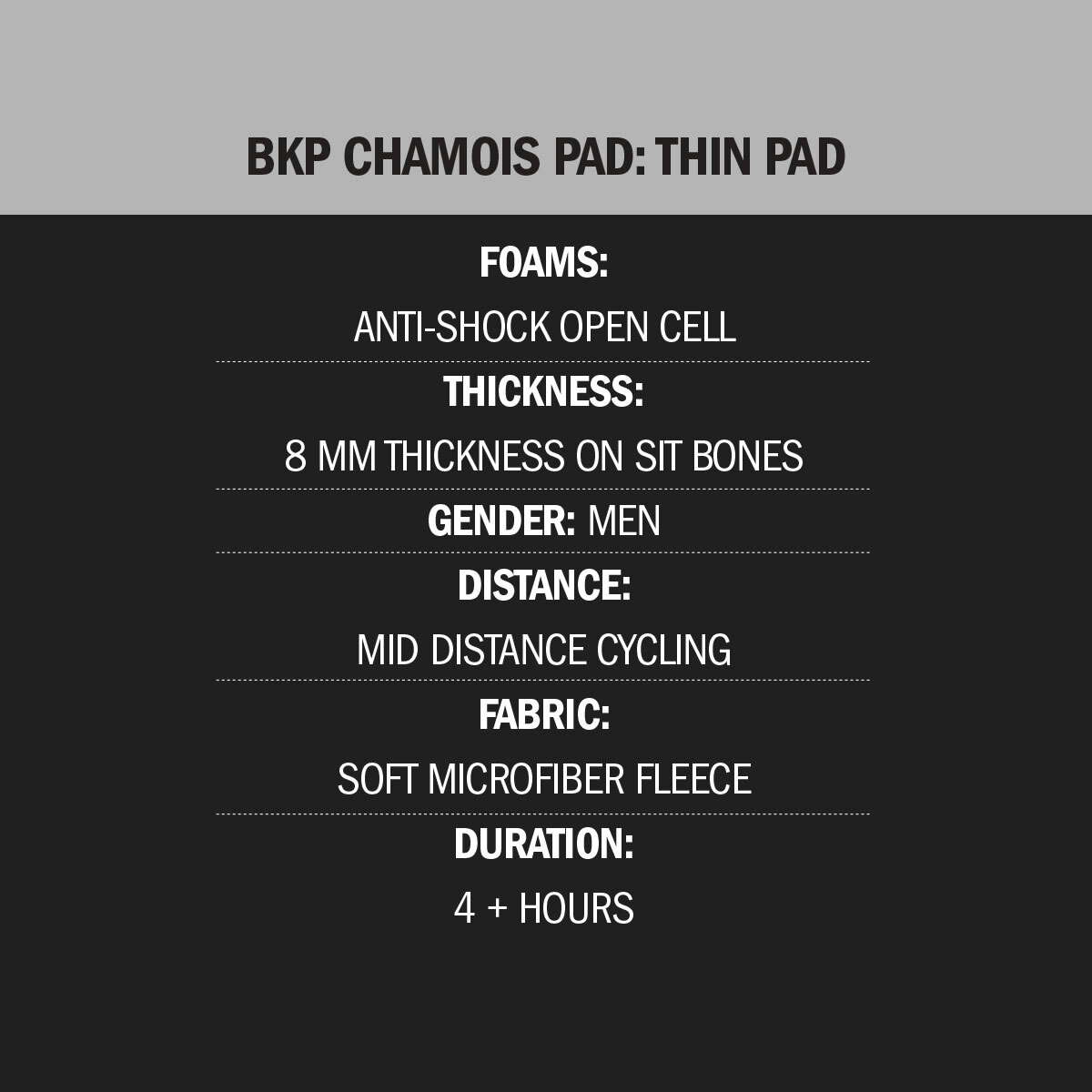 BKP Chamois Features
