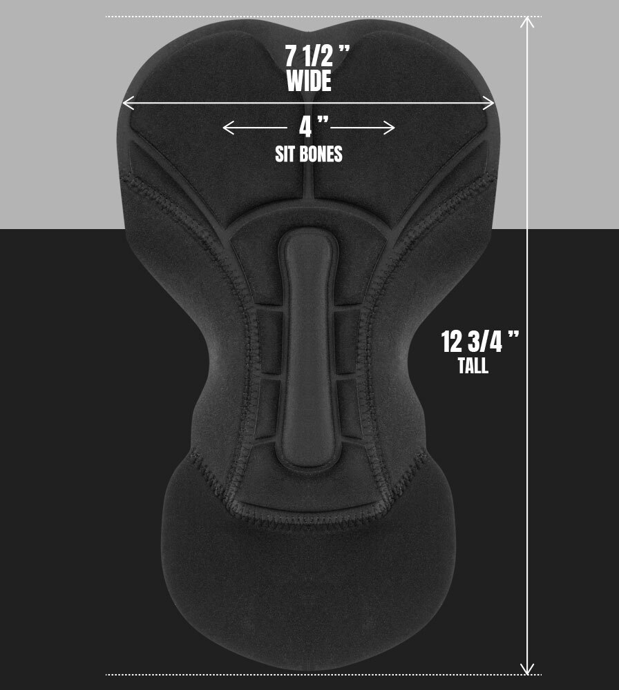 Men's BKP Chamois Pad Dimensions