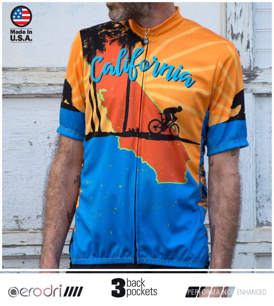 Men's California Bike Jersey Front