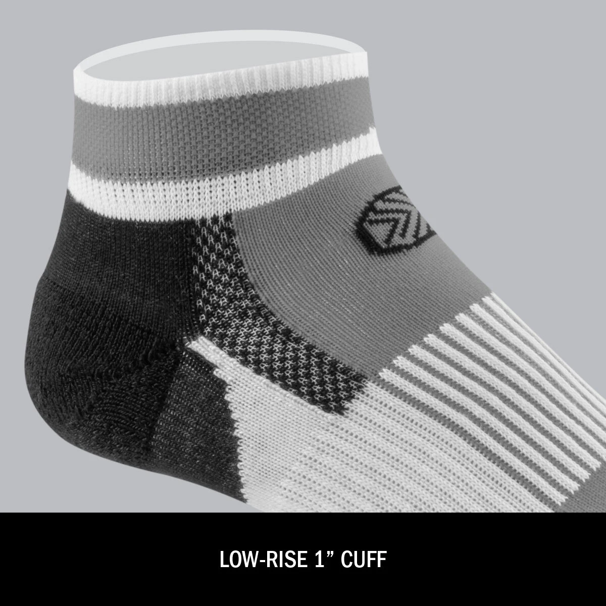 low rise sock 1" cuff