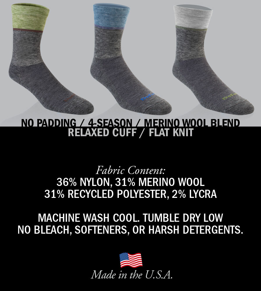 Merino Wool Venture Sock Fabric Content