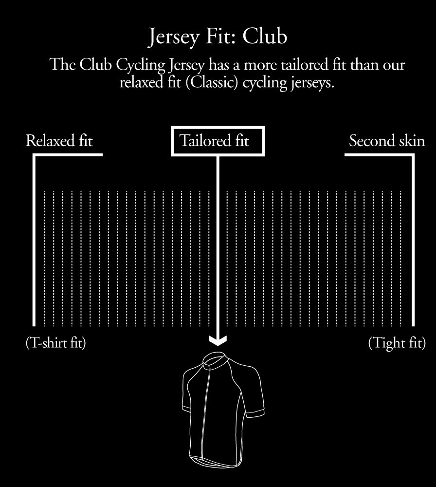 Men's Club Jersey Size Range