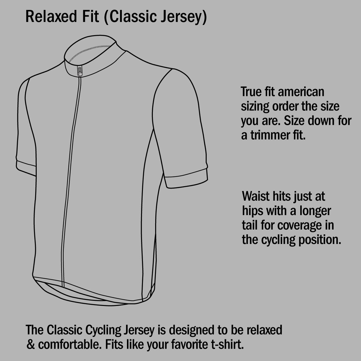 Relaxed fit jersey fit guide