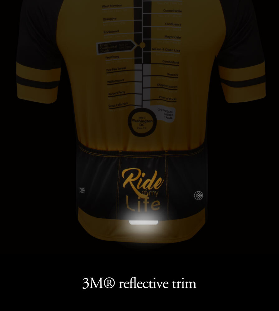Black and Gold GAP Trail Jersey Reflective