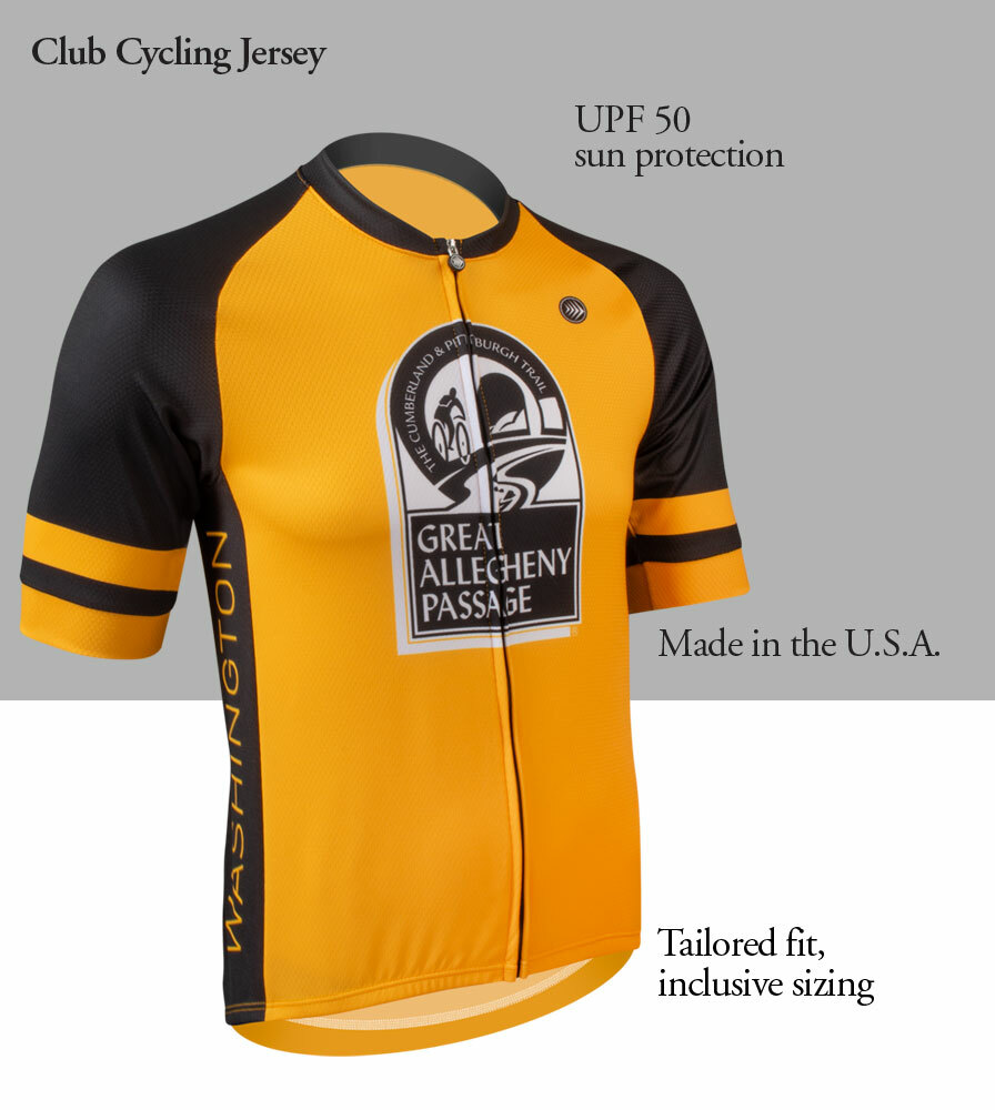 Black and Gold GAP Trail Jersey Front Features