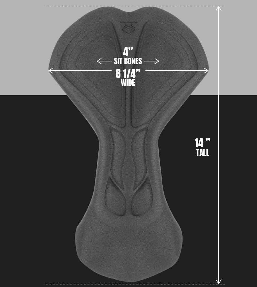 Gel Touring Chamois Pad Dimensions